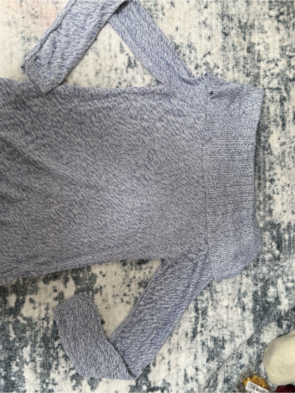 Soft Knit Women's Crewneck Sweater in Blue Tinsel